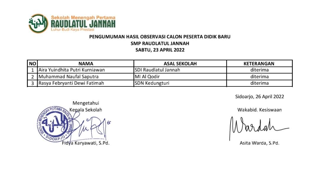 smp raudlatul jannah